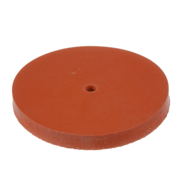 A red circular silicone washer with a hole in the center.