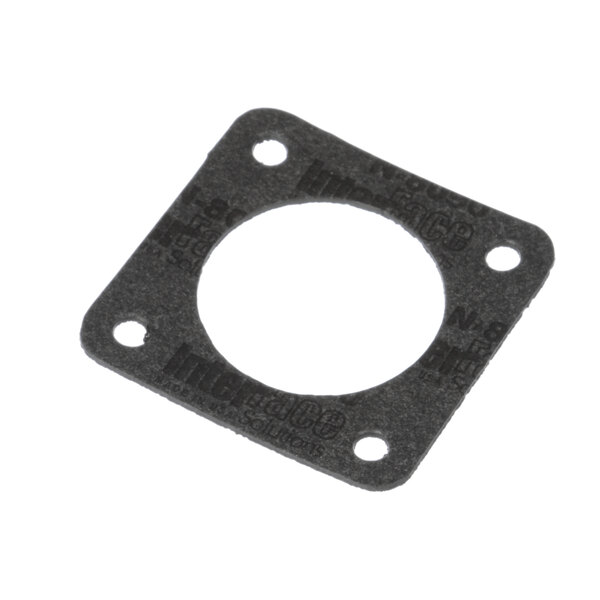 A black square gasket with a circle inside.