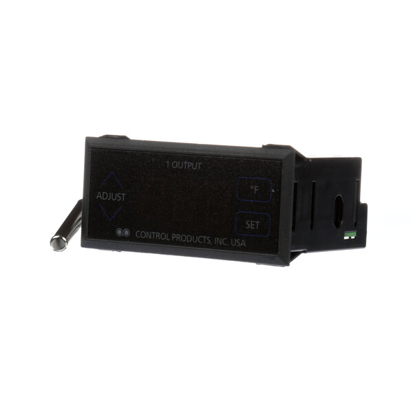 A black Cres Cor digital temperature controller with a metal tip.