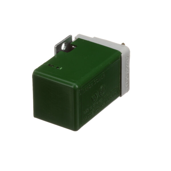 A green and white square Electrolux Professional motor relay.