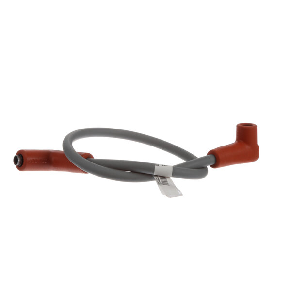 A red and gray Frymaster ignition cable with a wire attached to it.
