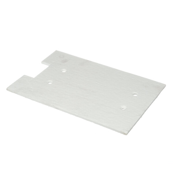 A white rectangular plastic insulation plate with holes.