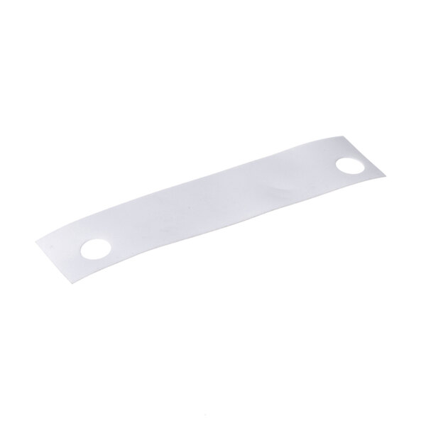 A white plastic Teflon tape with holes on it.