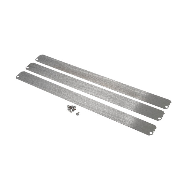 A pack of three Antunes metal slats with screws.