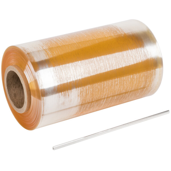 A roll of Berry heavy-duty clear plastic wrap with a serrated cutter.