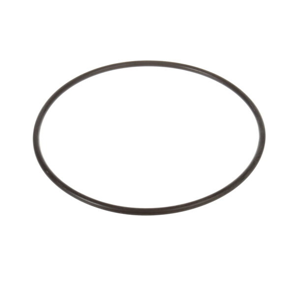 A black round object with a white background.