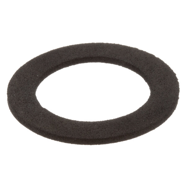 A black rubber gasket with a white background.