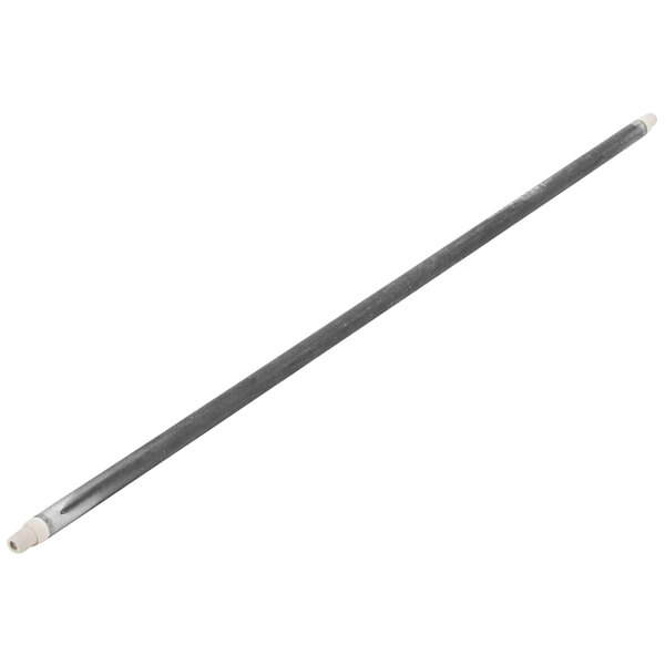 A long thin metal rod with a white tip.