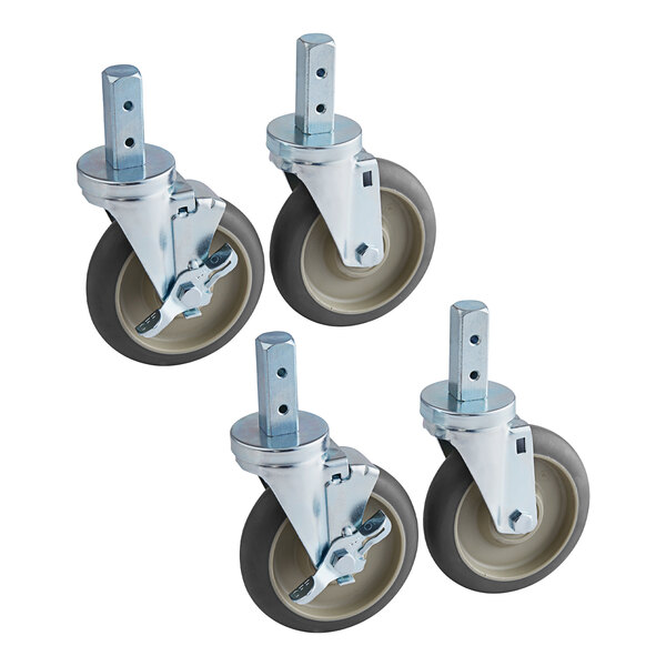 A Cres Cor caster kit with four casters and metal screws.