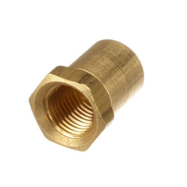 A close-up of a brass Southbend orifice nut.