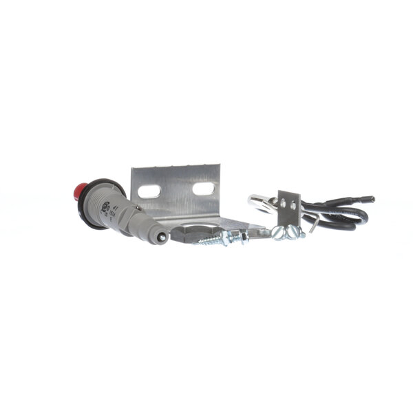 The Frymaster Mj45 Piezo Ignitor Kit with a metal cable and metal piece with screws.