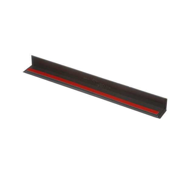 A black and red metal top rail trim for a Manitowoc ice bin.