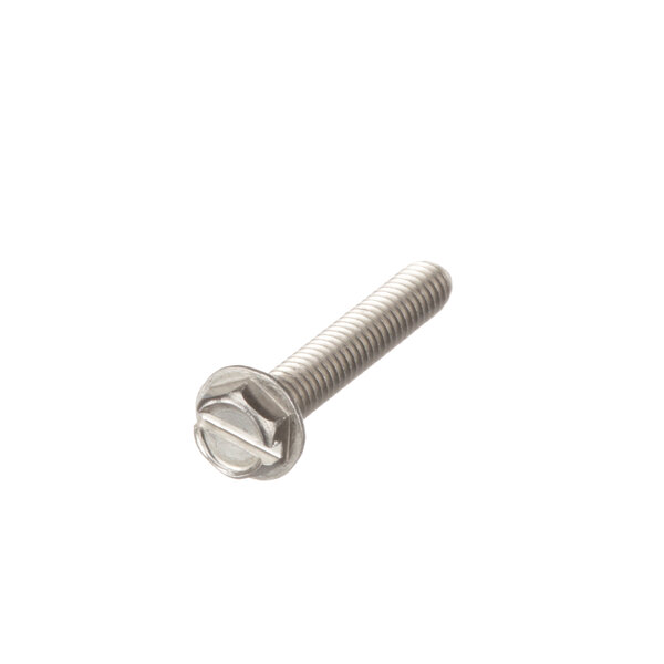 A close-up of a US Range machine screw with a white background.