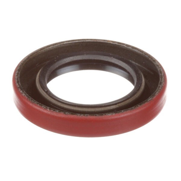 A close-up of a red and black Groen Z001758 shaft seal.