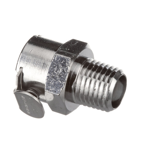 A stainless steel threaded female disconnect fitting.