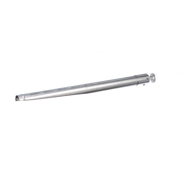 A silver tube with a white background.