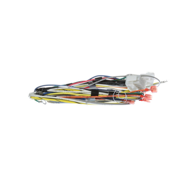 A wiring harness with colorful wires for a Garland convection oven.