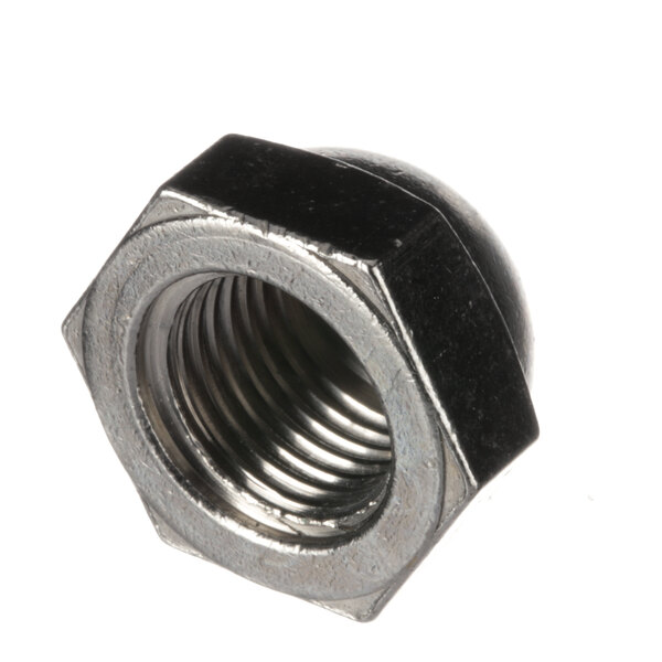 A close-up of a Hobart hex nut.