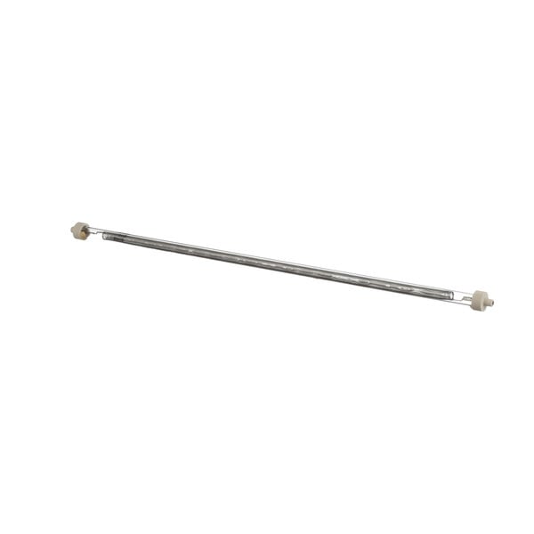 A stainless steel long metal rod with a handle and a heating element on the end.