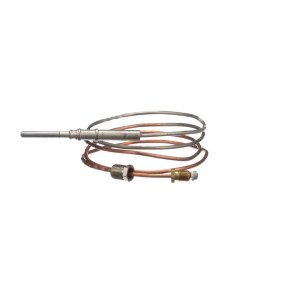 A Montague thermocouple with a long metal tube and wire.