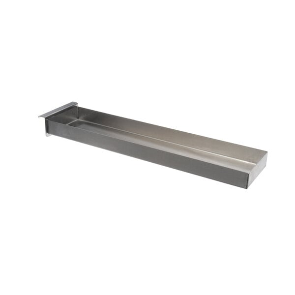 A ProLuxe stainless steel rectangular grease drawer with a long handle.