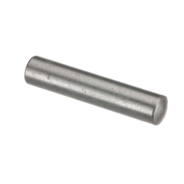 A close-up of a Berkel dowel pin, a metal rod with a small hole on one end.
