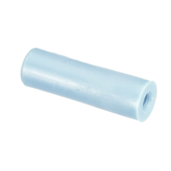 A blue plastic cylindrical support plug.