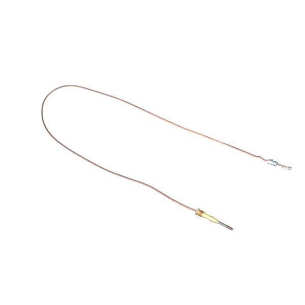 A long red wire with a gold metal tip.