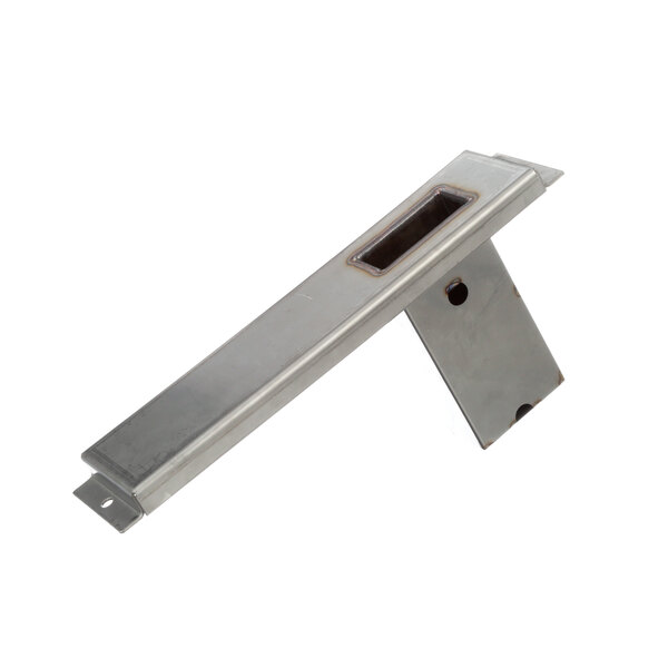 A stainless steel Crown Steam tank cover with a latch.