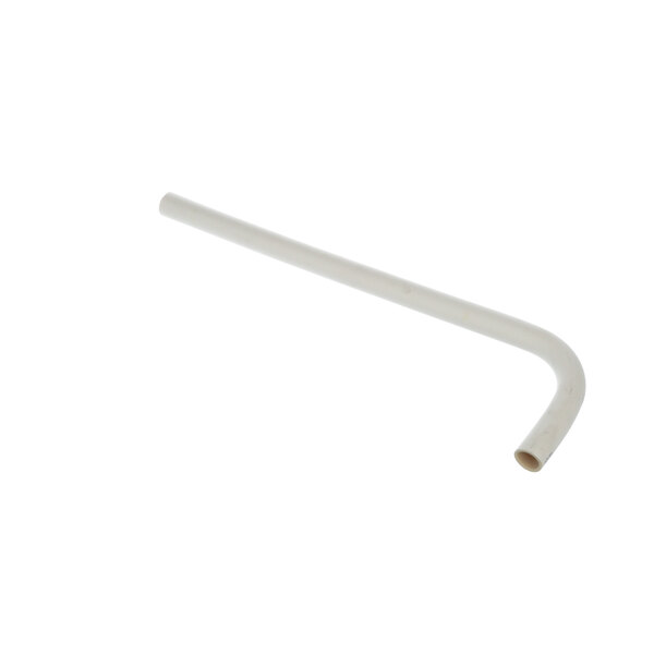 A white plastic tubing with a white handle.