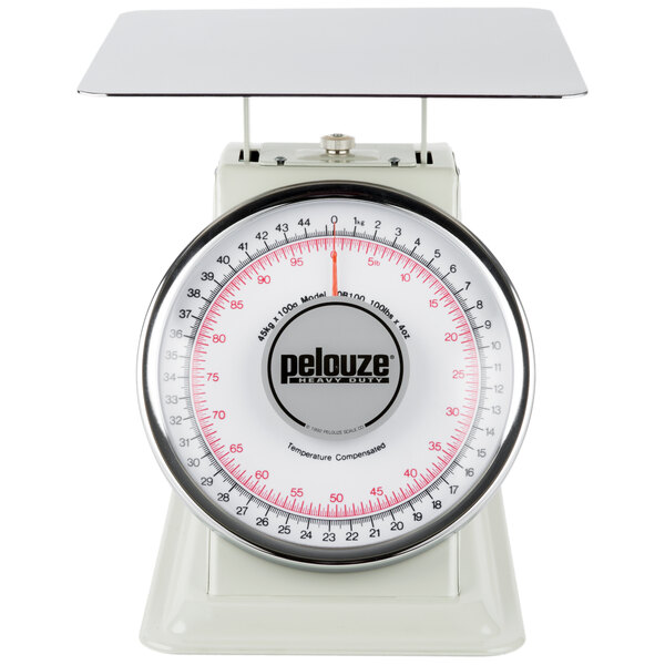 Rubbermaid FG10B100 Pelouze 100 lb. / 45 kg. Dual Read Mechanical Receiving Scale
