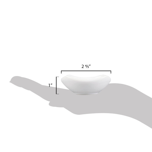 American Metalcraft SQSC20 Squound 2 oz. White Ceramic Sauce Cup