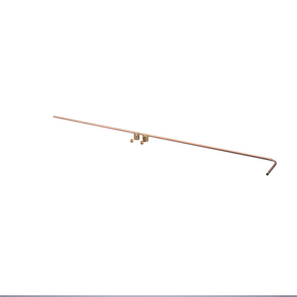 A long copper rod with a hook on one end.