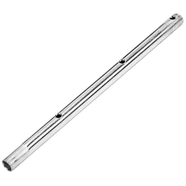 A metal rod with a handle and holes on the end.