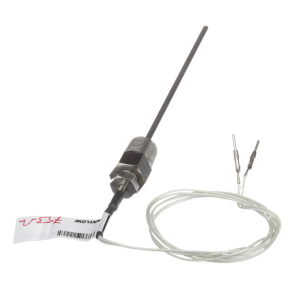 A Hobart temperature probe with a wire attached to it.