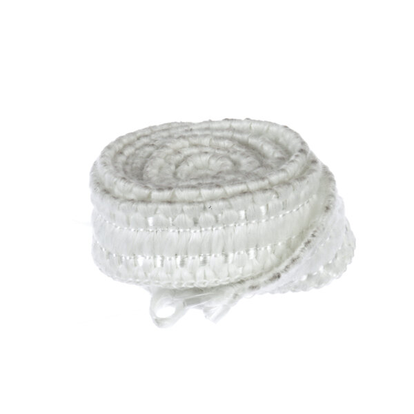 A roll of white fabric rope with a white handle.