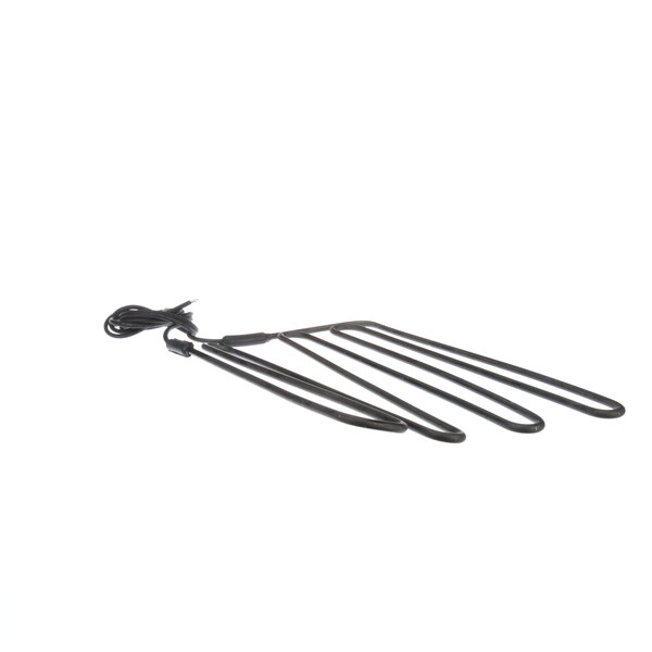 A black heating element for a Hoshizaki defrost heater on a white background.