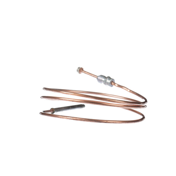 A copper wire with a small metal ball at the end.