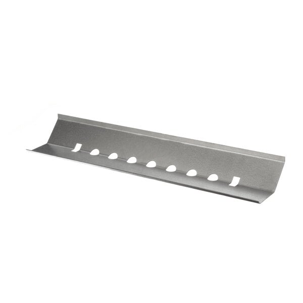 A metal plate with holes for a Bakers Pride grease shield.