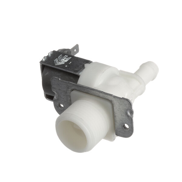 A Fagor commercial inlet valve with a white plastic handle in a metal holder.