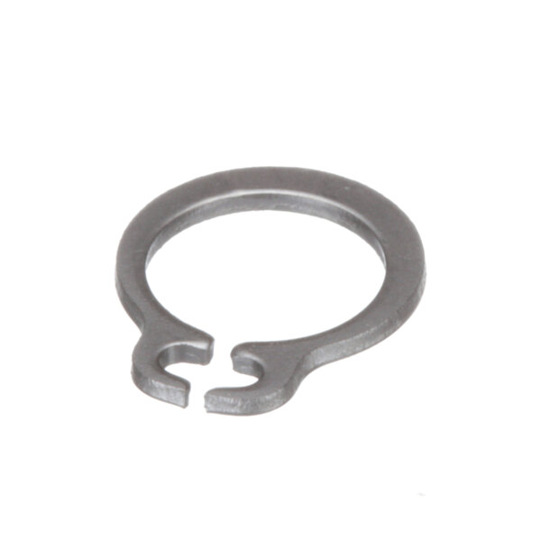 A close-up of a Franke Seeger circlip ring with a hole in it.