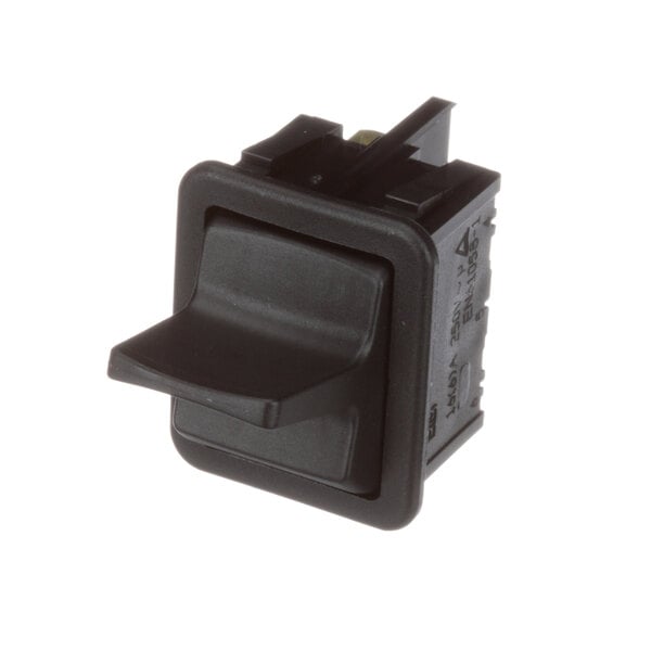 A black switch for a Vitamix commercial blender.
