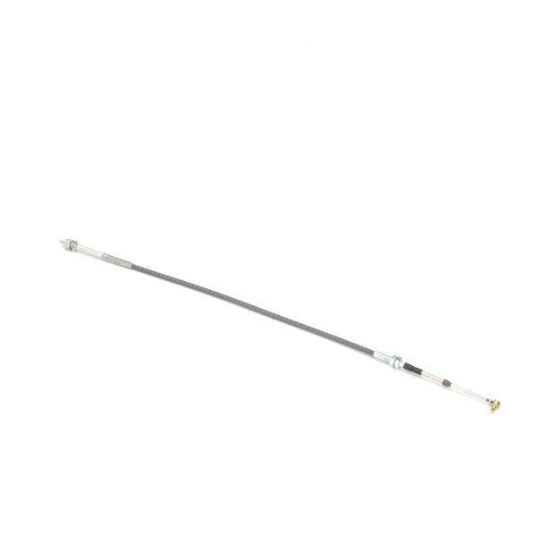 A long metal cable with a metal rod on the end.