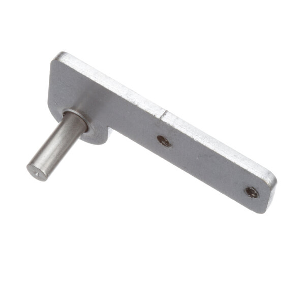 A close-up of a stainless steel Henny Penny door hinge stud with a screw on the end.