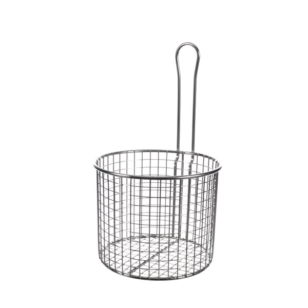 A Henny Penny wire basket with a handle.
