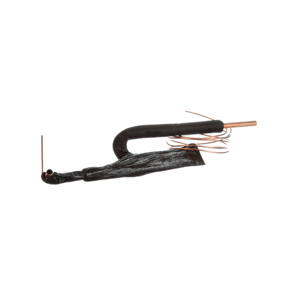 A black object with copper wire connections.