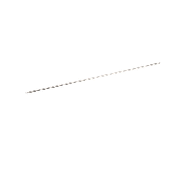 A long thin metal rod with a white background.