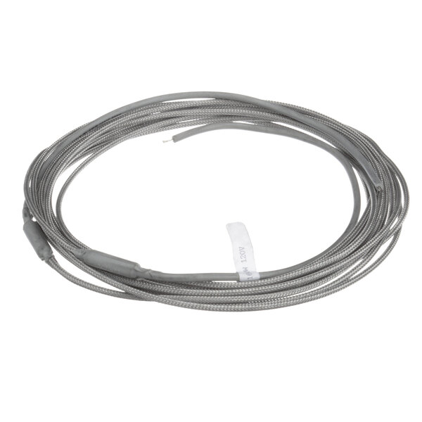 A silver wire with a white connector attached to a Thermo-Kool frame heater.