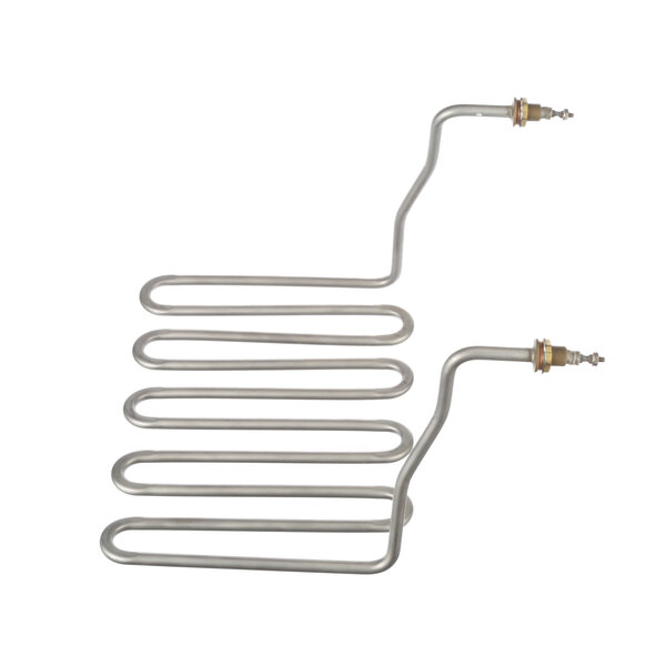 Two Vulcan 208v 6000w metal heating elements with wires attached.