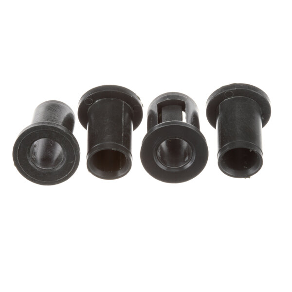 A close-up of four black plastic Sammic inlet lever sockets.